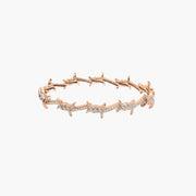 Barbelé large paved bangle