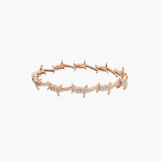 Barbelé large paved bangle