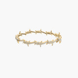 Barbelé small paved bangle