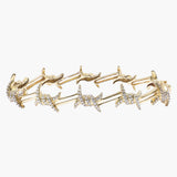 Barbelé small semi-paved bangle