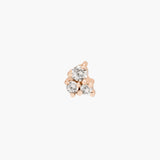 Piercing barre 3 diamants fairy tale
