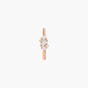 Mini Piercing Créole Multi  Diamants 8mm