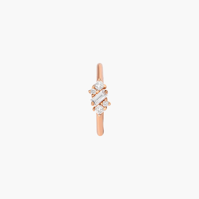Mini Piercing Créole Multi  Diamants 8mm