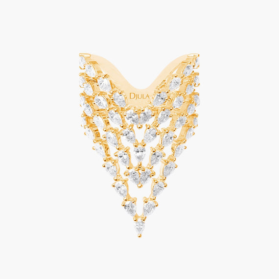 Multi V Marquise Ring