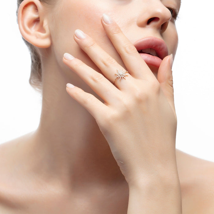 Bague chaîne Soleil