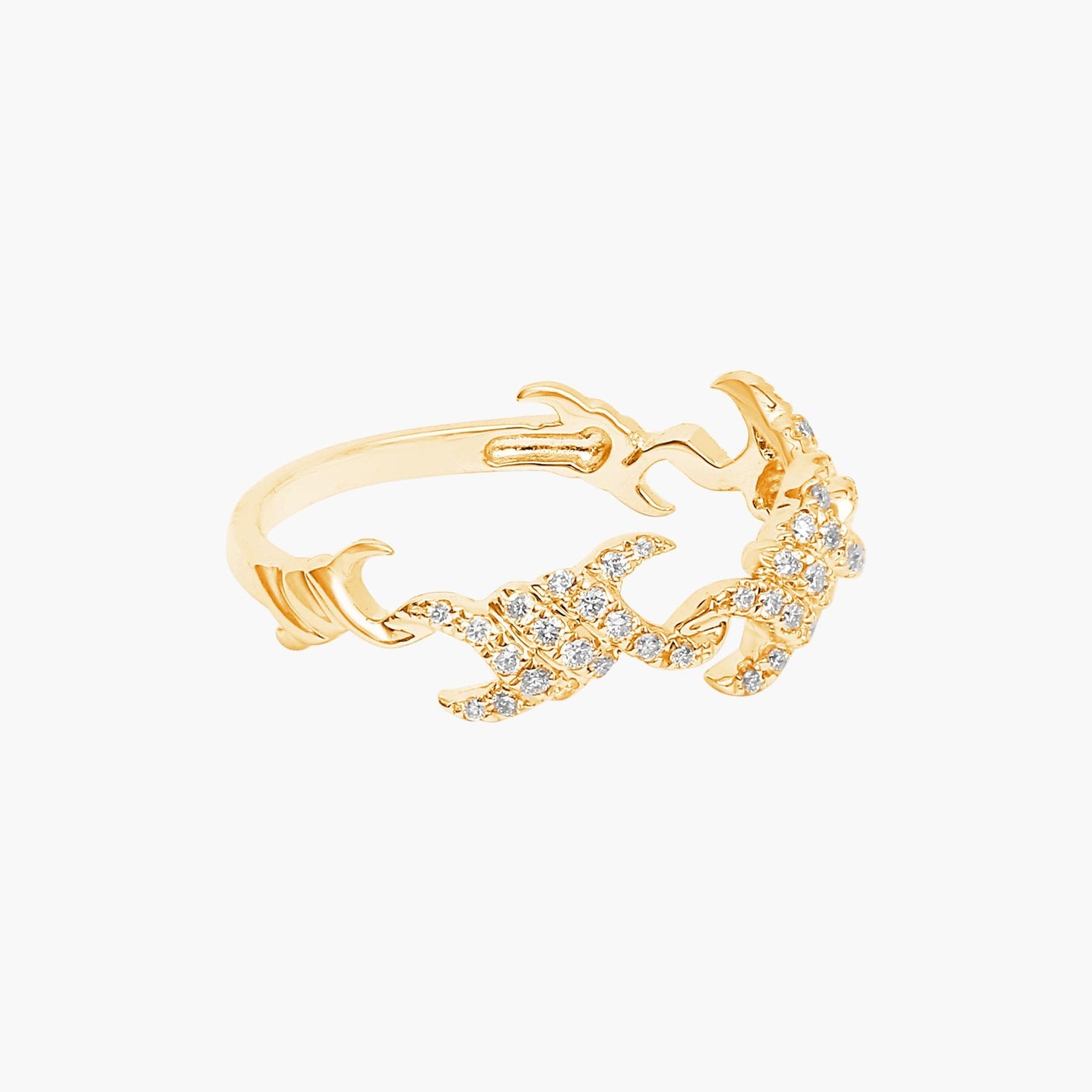 Barbelé ring in gold and diamonds – Djula.fr