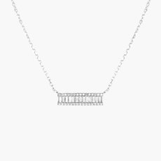 Baguette chain necklace