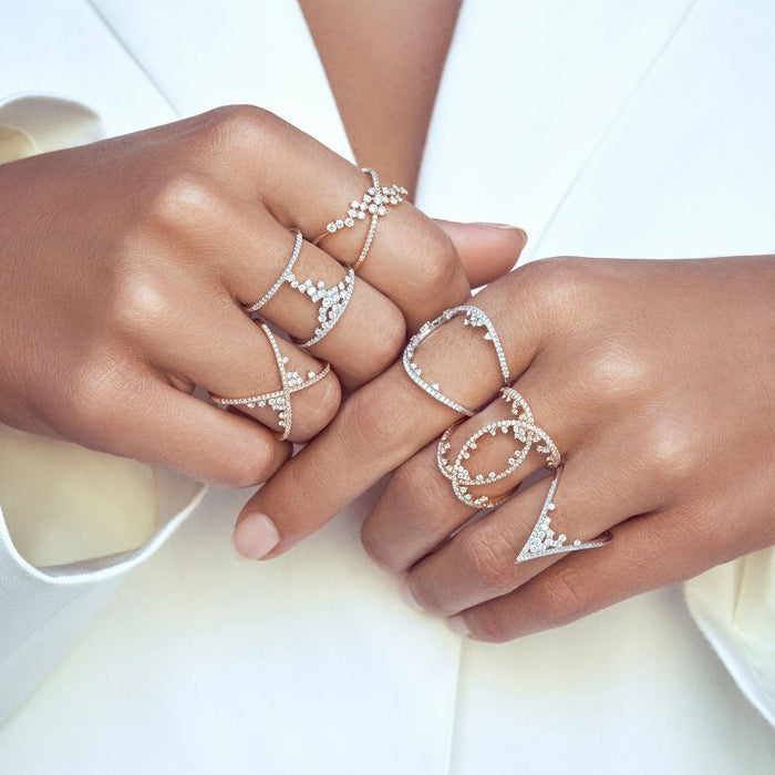 Fairytale large crossed ring