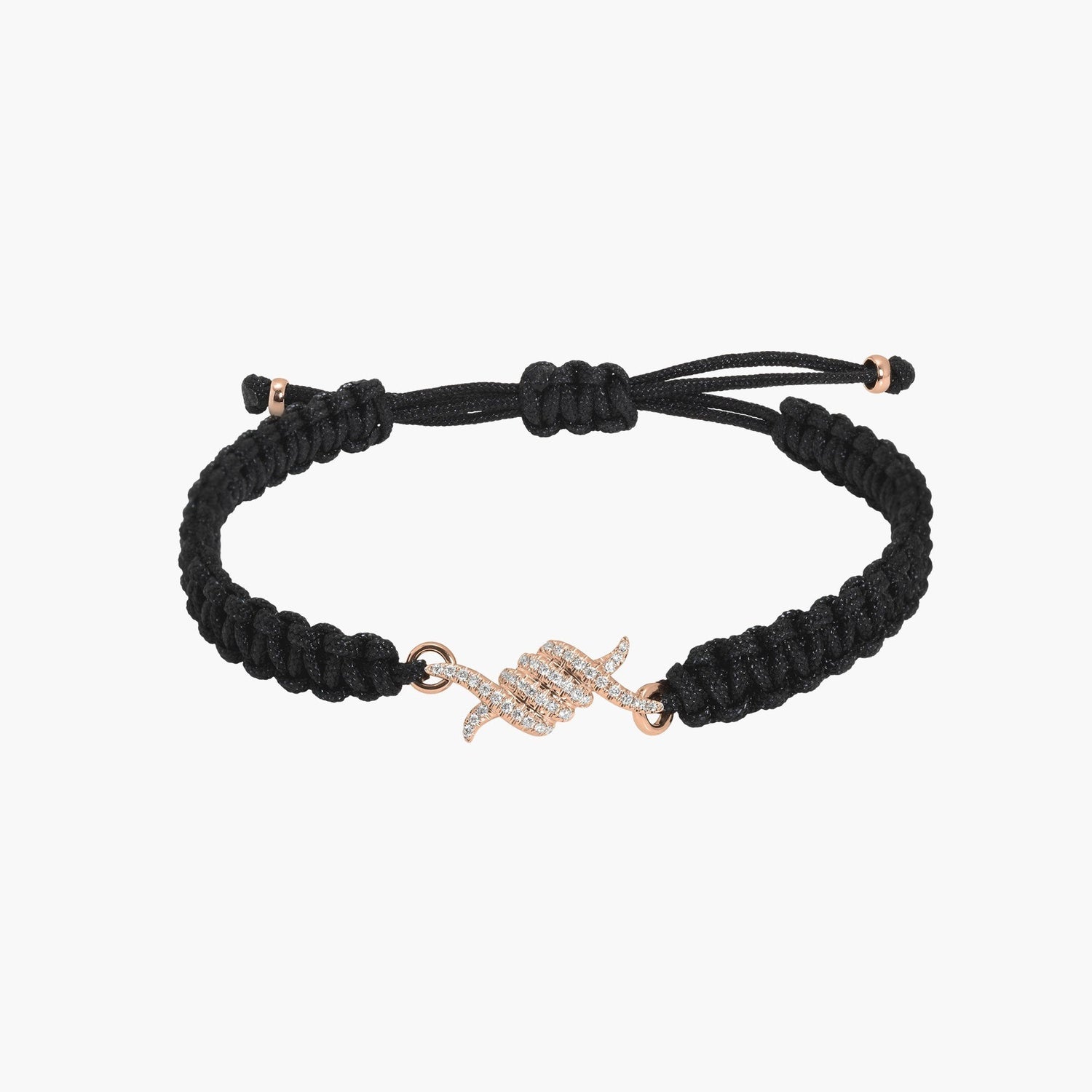 Barbelé braided paved bracelet in gold and diamonds – Djula.fr
