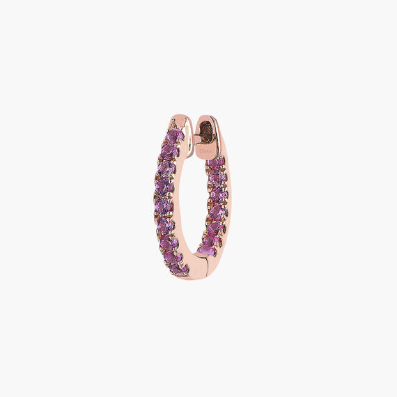 Graphique Pink Sapphire Single Hoop