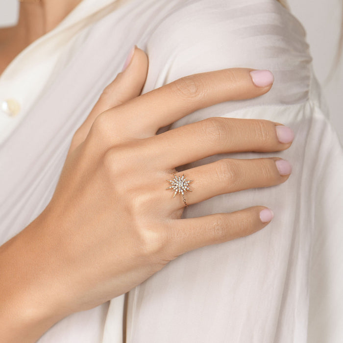 Bague chaîne Soleil