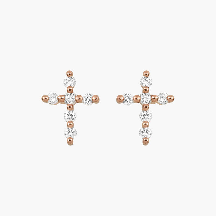 Boucles d'oreilles Magic Touch grande croix