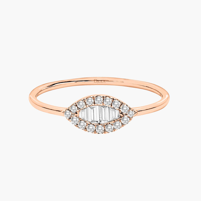 Oval baguette ring