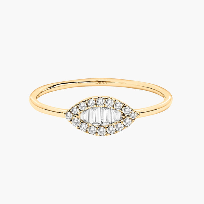 Oval baguette ring