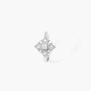 Mini Piercing Créole Fleur Graphique  Diamants 8mm
