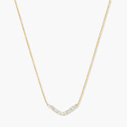 Baguette V Diamond Necklace