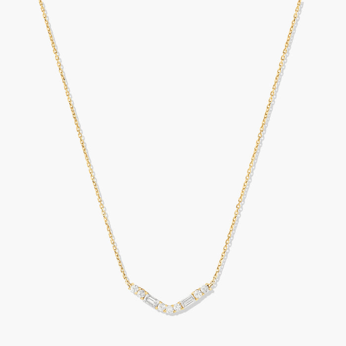 Collier V Baguette Diamants