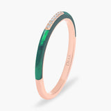Emerald Enamel Band Ring