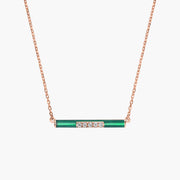 Emerald Enamel Necklace