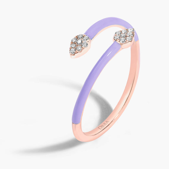Marbella Ring Lilac Enamel