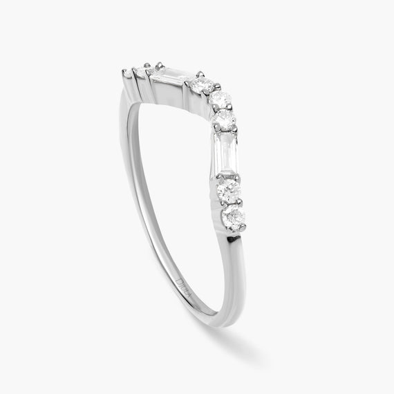 Bague V Baguette Diamants
