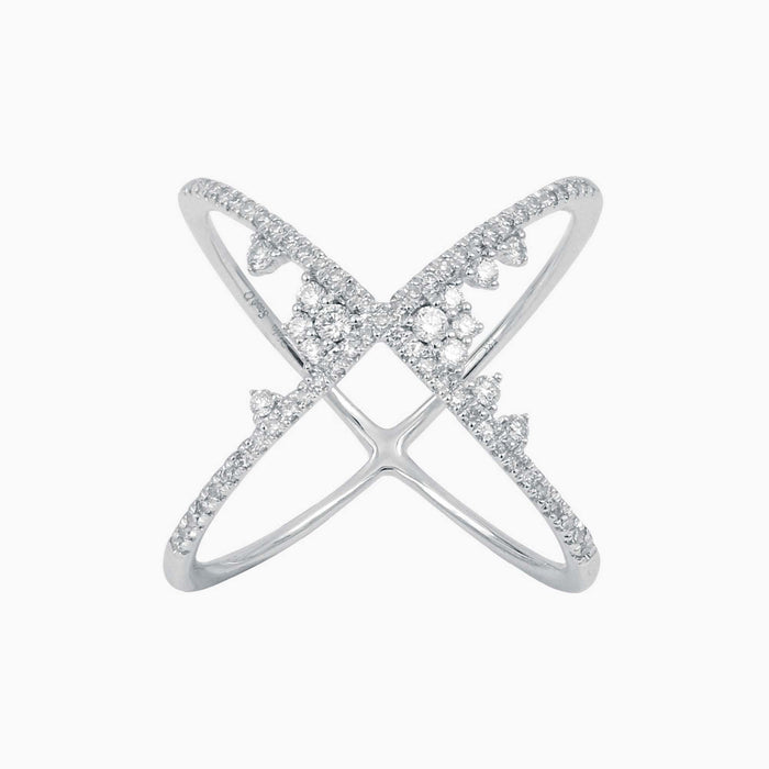 Fairytale large crossed ring