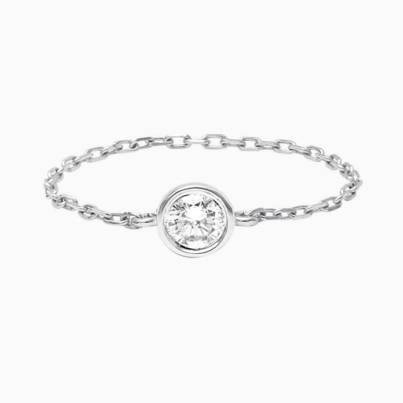 Bague Magic Touch chaîne solitaire