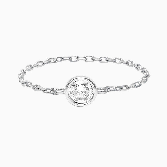 Bague Magic Touch chaîne solitaire