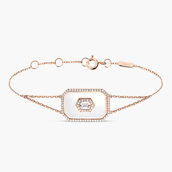 White Art Deco  Diamond Bracelet