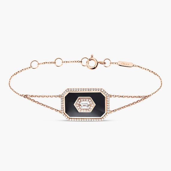 Black Art Deco  Diamond Bracelet