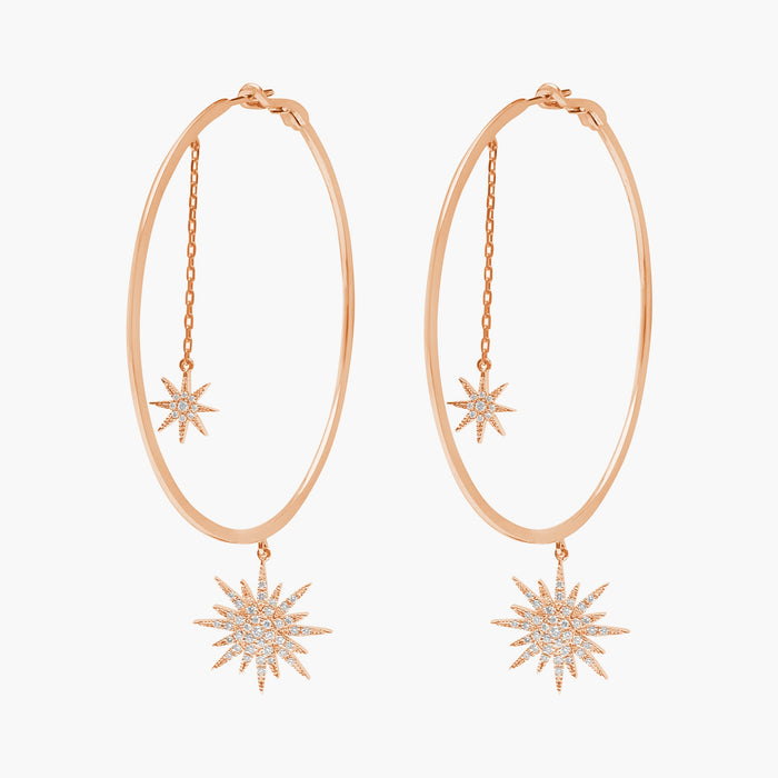 Soleil Chain Hoops