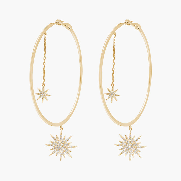 Soleil Chain Hoops