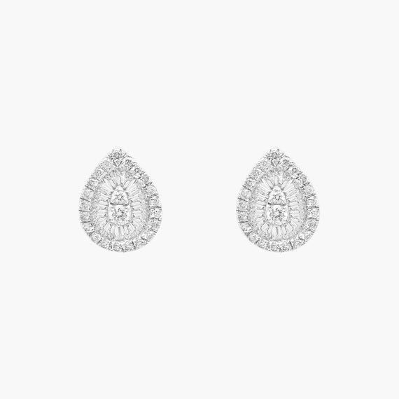 Boucles d’Oreilles Poire Diamants