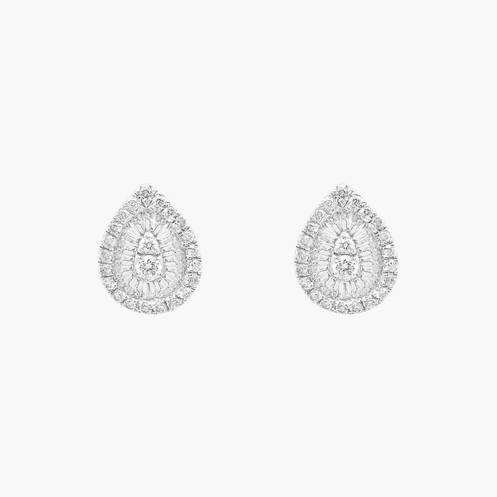 Boucles d’Oreilles Poire Diamants