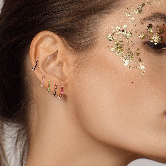 Graphique Pink Sapphire Single Hoop