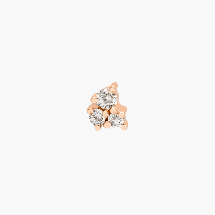 Piercing barre 3 diamants fairy tale