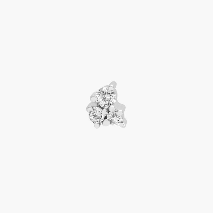 3 diamond fairytale bar piercing