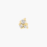 3 diamond fairytale bar piercing
