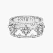 Vintage Flower Diamond Ring