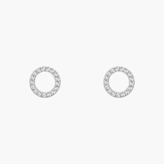 Magic Touch circle diamond earrings