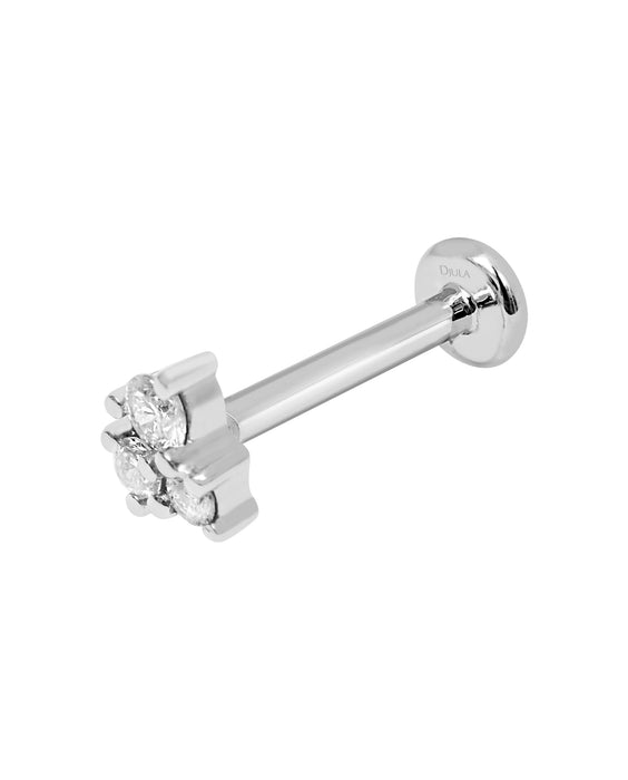 Piercing barre 3 diamants fairy tale