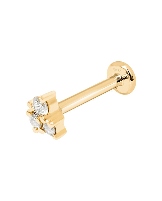 Piercing barre 3 diamants fairy tale