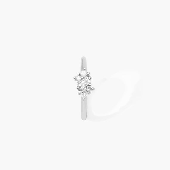 Multi Diamond Mini Hoop Piercing 8mm