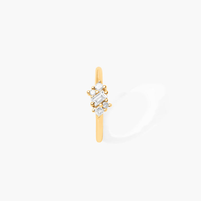 Mini Piercing Créole Multi  Diamants 8mm