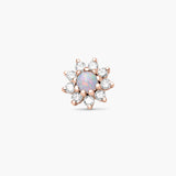 Microdermal Fleur Nacre Diamants