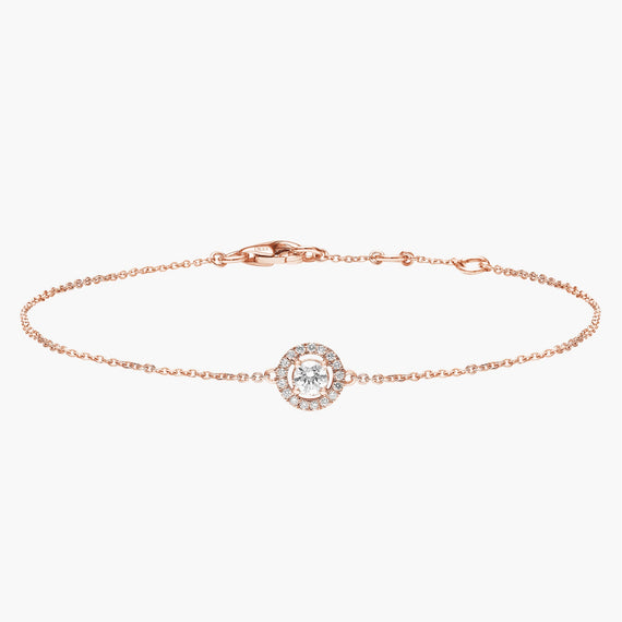 Bracelet chaîne diamant rond pavé