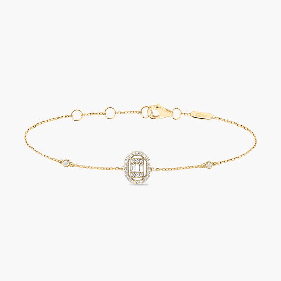 Bracelet Union Baguette Carré Diamants