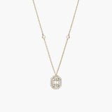 Baguette Square Diamond Union Necklace
