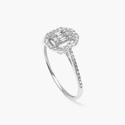 Baguette Square Diamond Union Ring